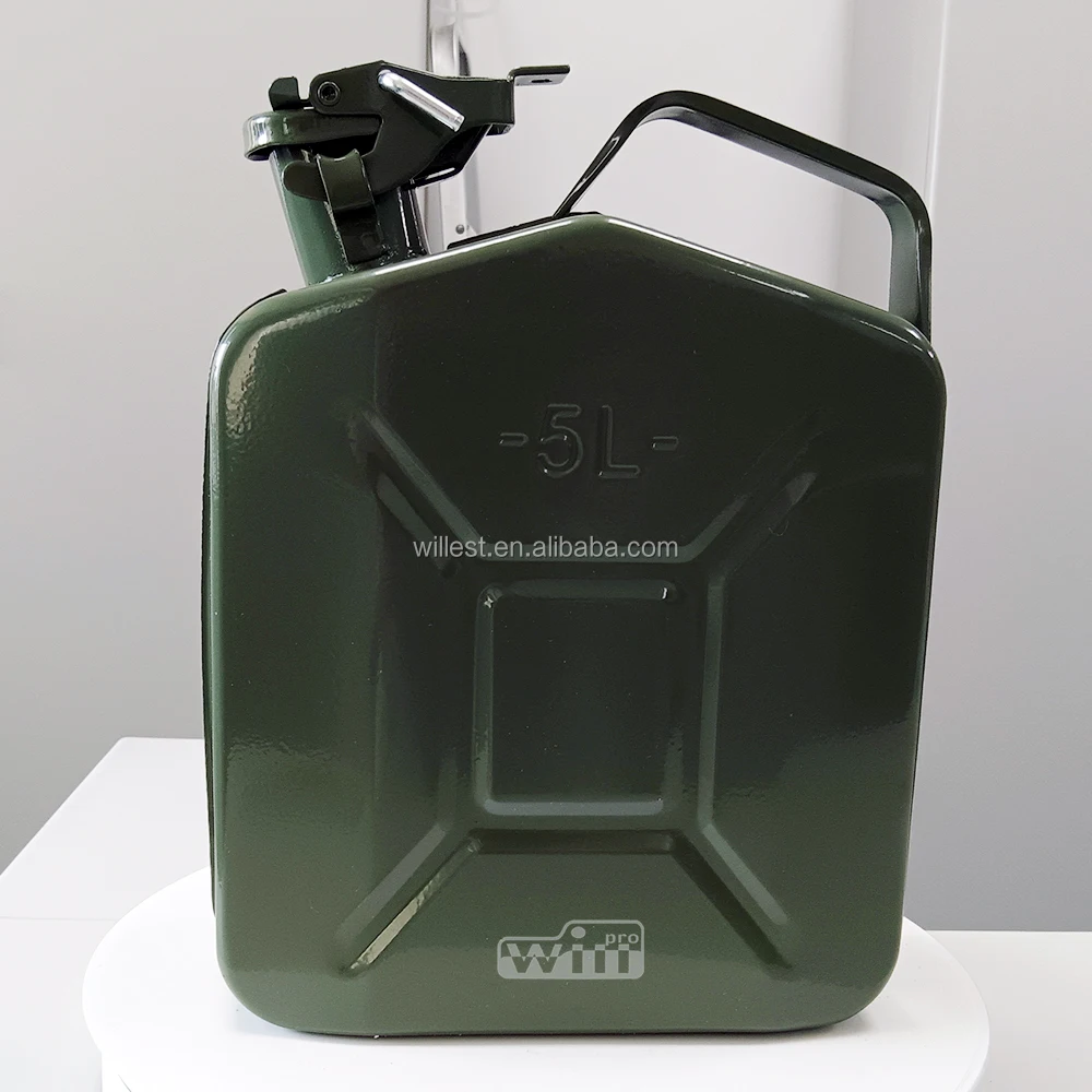 Metal jerry can HUTZ 5 litre oil fuel tank petrol can JC10FA11 steel oil storage can