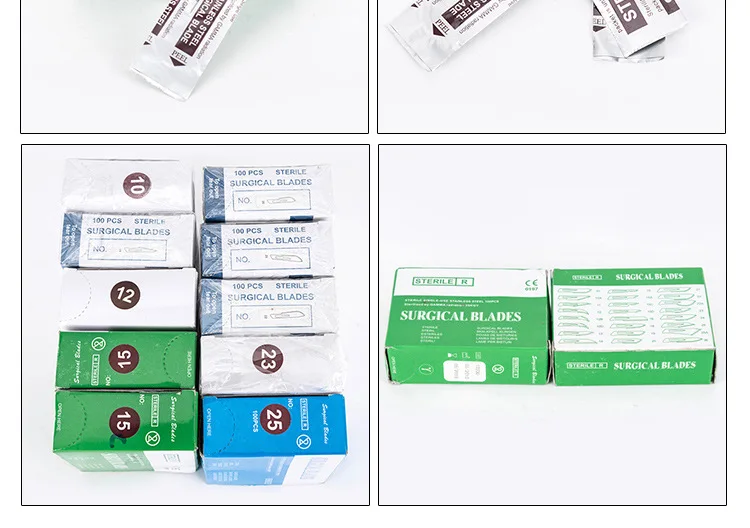 Universal disposable carbon steel stainless steel  sterile scalpel dental sterile surgical blade
