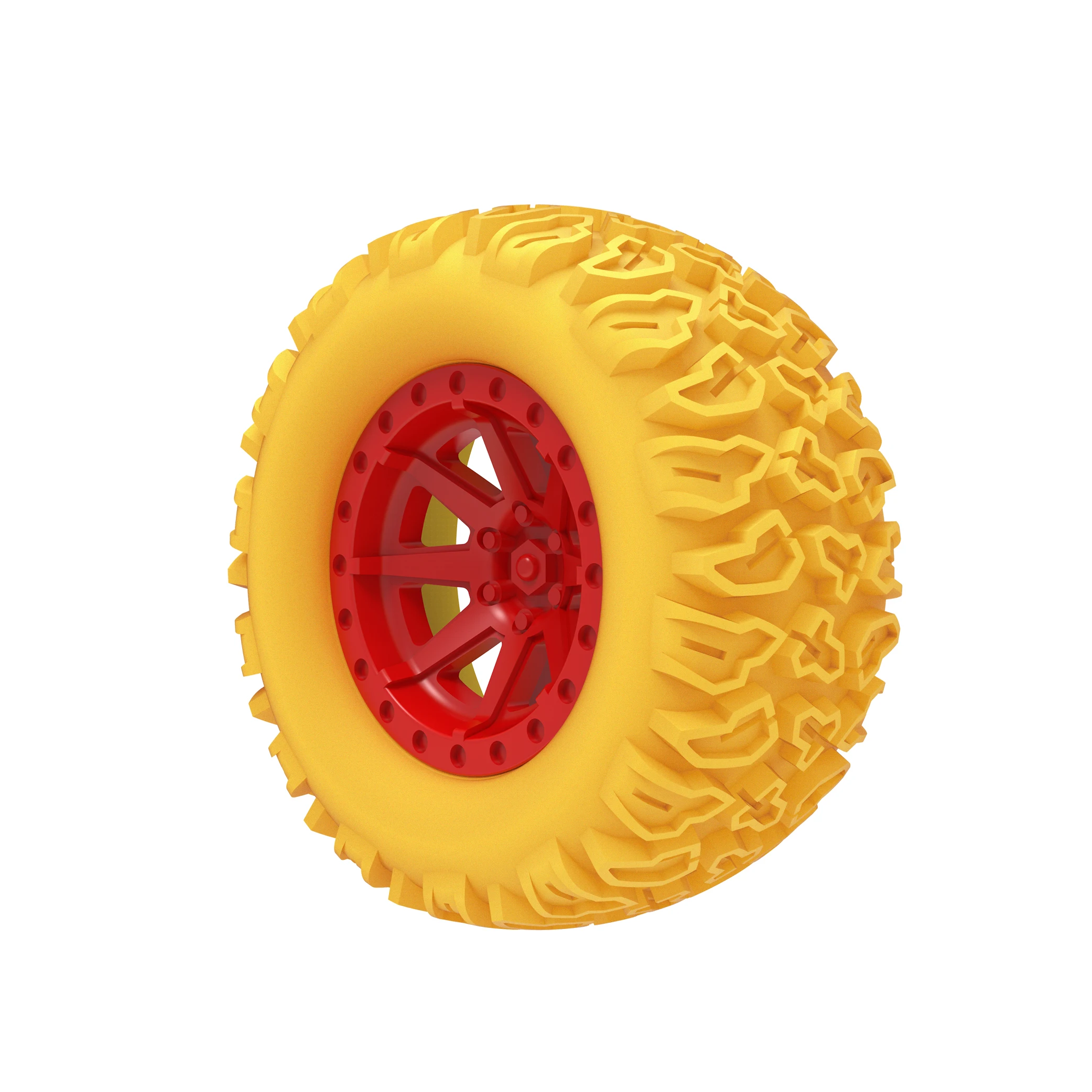 Toy accessories rubber wheel simulation alloy wheel 4.0CM tire