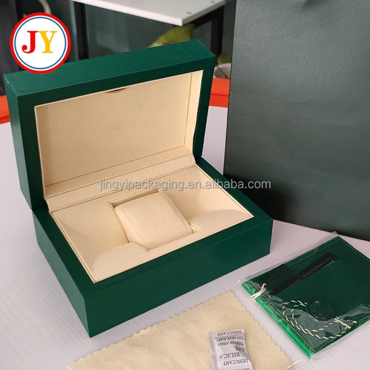 Luxury brand green rlx watch packaging box wrist watch boxes case custom single watch OEM wholesale price gift leather box case