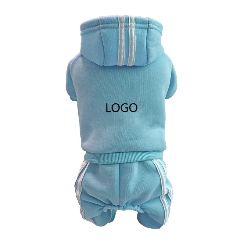 Wholesale Multicolor Button Soft Warm Fall Winter Puppy Hoodie Four Legs Pet Dog Clothes for Dog Cat