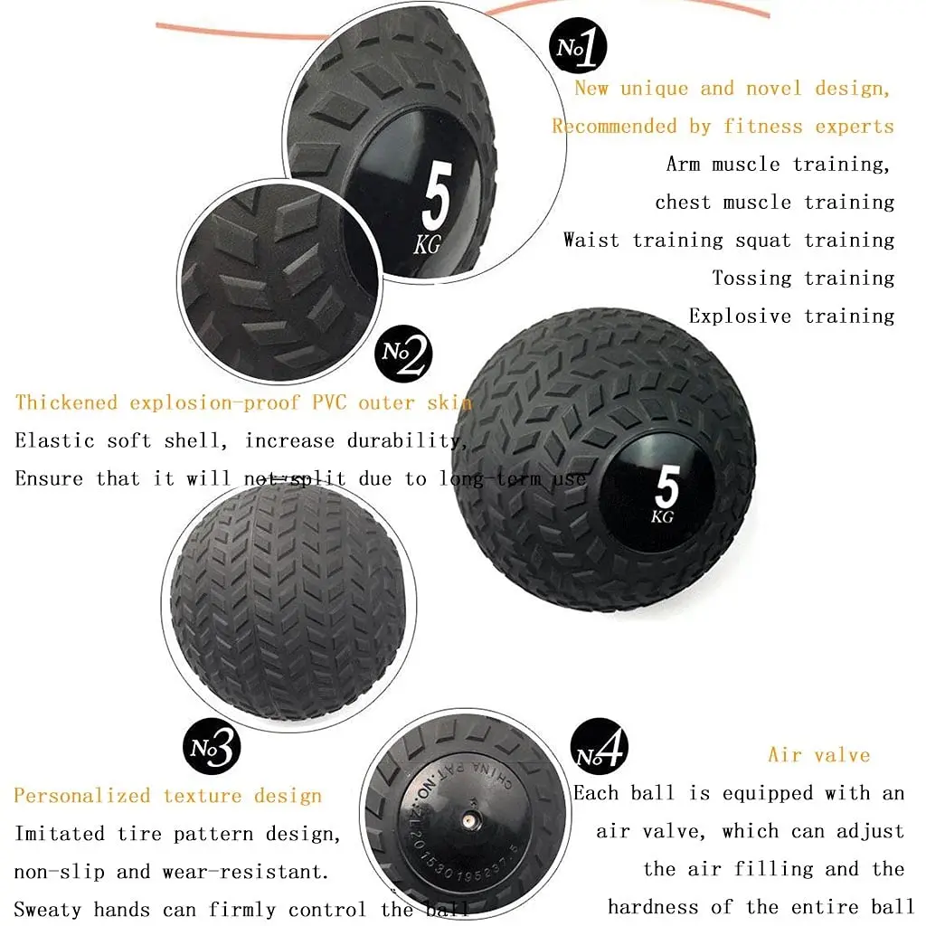 TELLUS Slam ball gym equipment threaded slam ball weighted from 2kg to 100kg