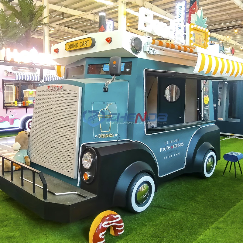 Custom Food Cart Concession Mobile Sweet Cake Food Cart Catering Truck Ice Cream Cart Food Candy Trailer