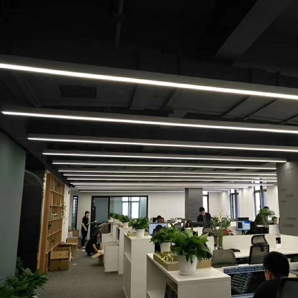 Zhongshan tri-proof light corner module black white aluminum color 30w/m customized linear light manufacturer