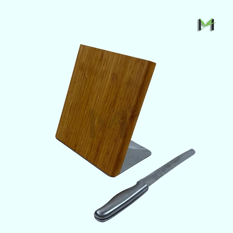 Kitchen Magnetic Knife Block Holder Bamboo Knife Holder Magnetic for Safe