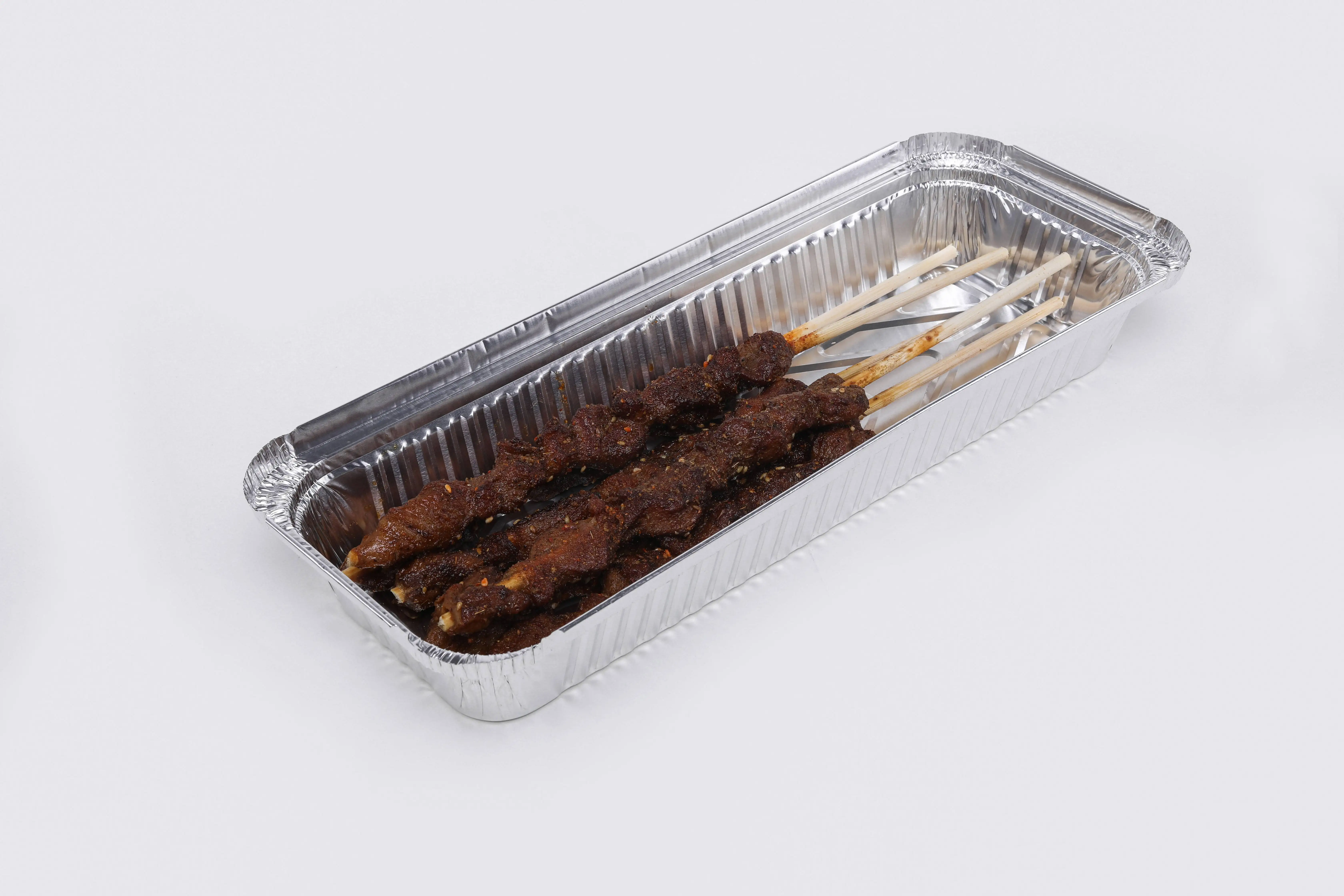 Loaf Thickened Square Tin Foil Box Barbecued Crayfish Wrapped Barbecued Fish One-Off Aluminum Takeout Meal Box