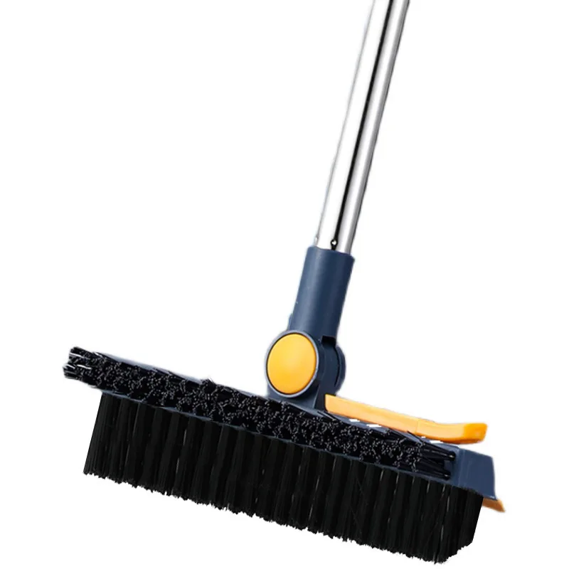 Three in one floor brush, bathroom long handle hard bristle cleaning brush, bathroom tile brush without dead coners