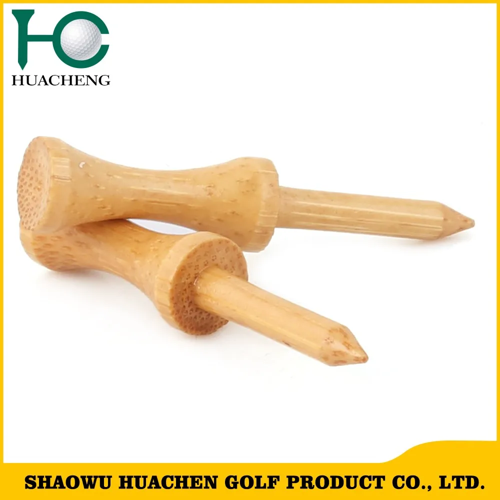 Golf Tees--- Step down Castle Natural Bamboo Wooden golf tees