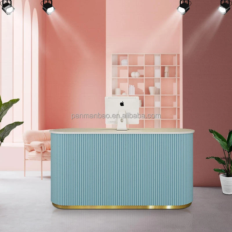Прямая Продажа с фабрики дешевая мебель для салона красоты цвет настраиваемый парикмахерский салон стойка регистрации