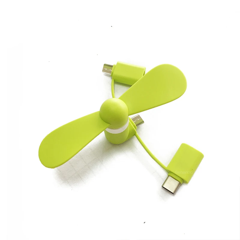 2019 new 3 IN 1 Travel Portable Cell Phone Mini Fan Cooling Cooler For Micro USB C For iPhone for android