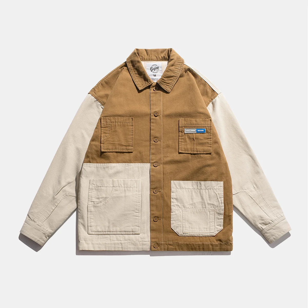 
Japan Style High quality Vintage street fashion men jackets and coats 2021 pocket patchwork men fashion jackets touring jacket 