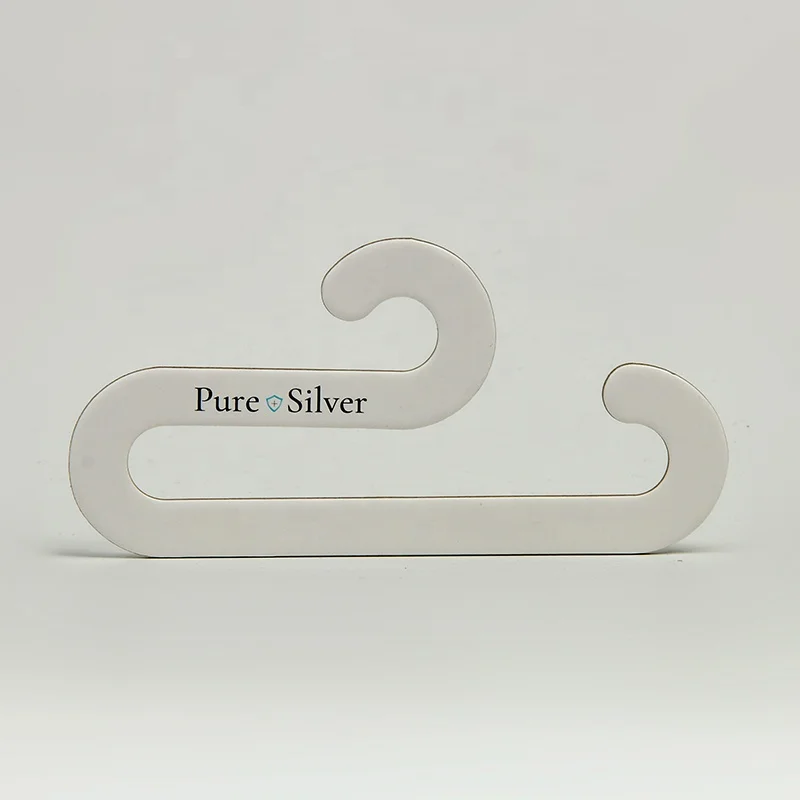 Customized brand white paper hanger tag scarf cardboard strong scarf holder hanger for scarf
