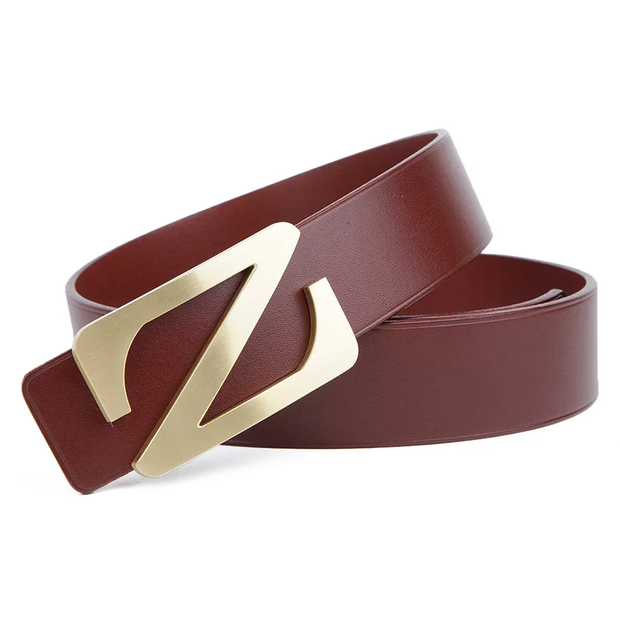 Pure Copper Letter Buckle Italy Imported Manufacturers High-grade Belt