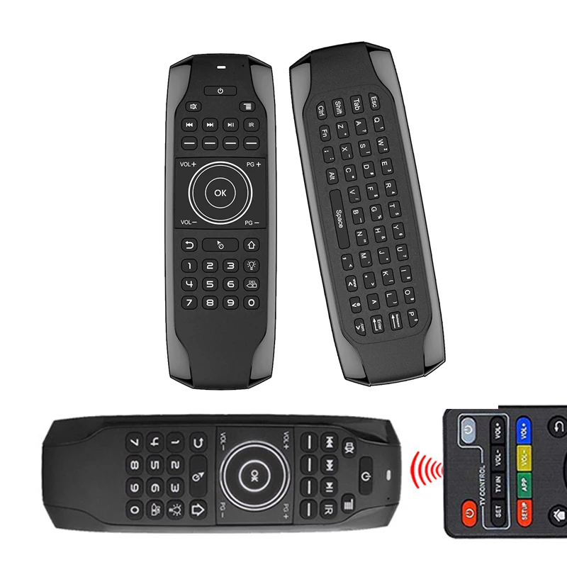 Smart 2.4G Wireless Fly Air Mouse G7 English Backlit with Receiver Gyroscope Remote Control For Android TV
