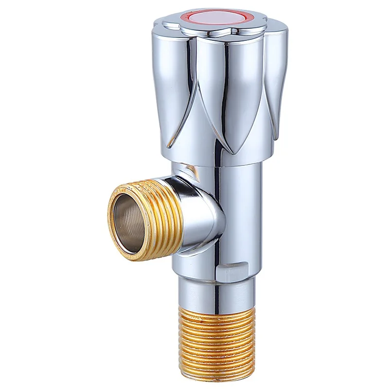 Fast Open Stainless Steel Valves Bathroom Toilet Chrome Water Stop Angle Valve 1/2 Brass Single Water Outlets Angle Valve
