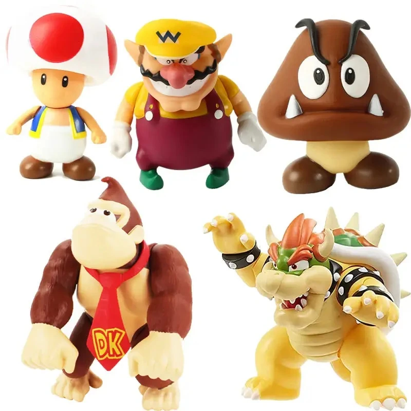 Hot Sell 3d Cartoon Figure Mario Figures Game Toy Super Mario Cake Decoration PVC toy Action Figures