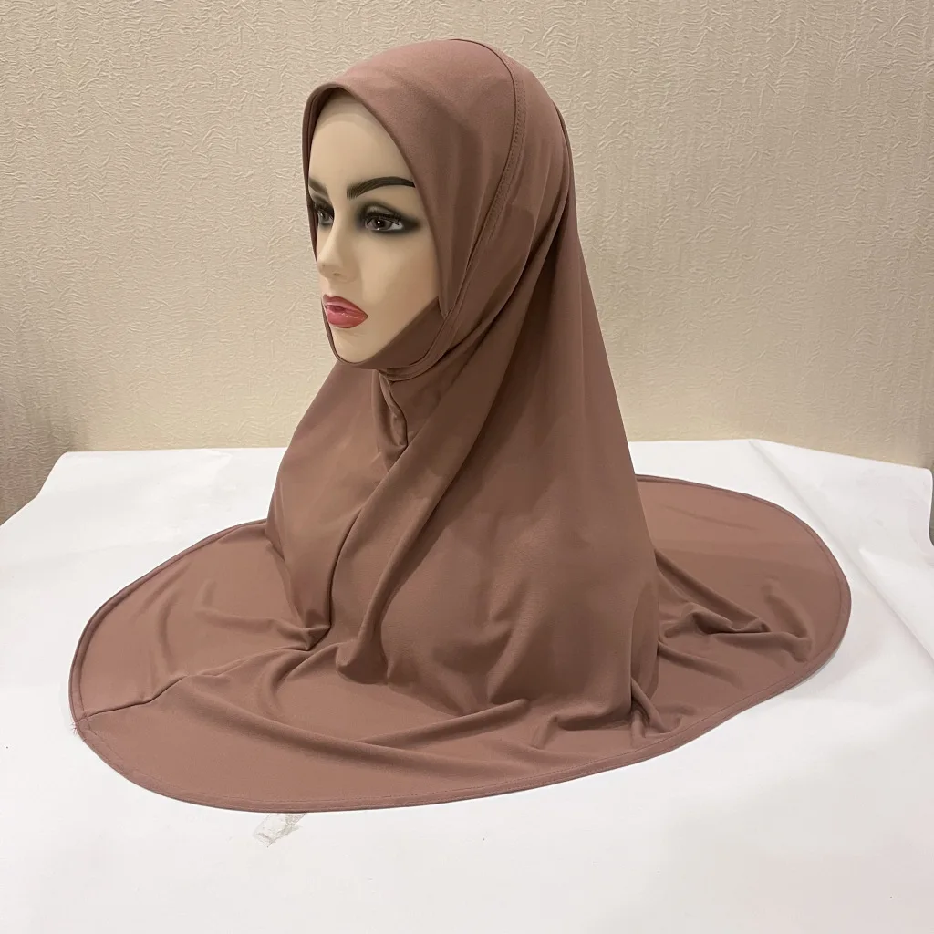 Wanyi hijab scarf factory wholesale in stock plain color malaysia style muslim woman one piece tudung
