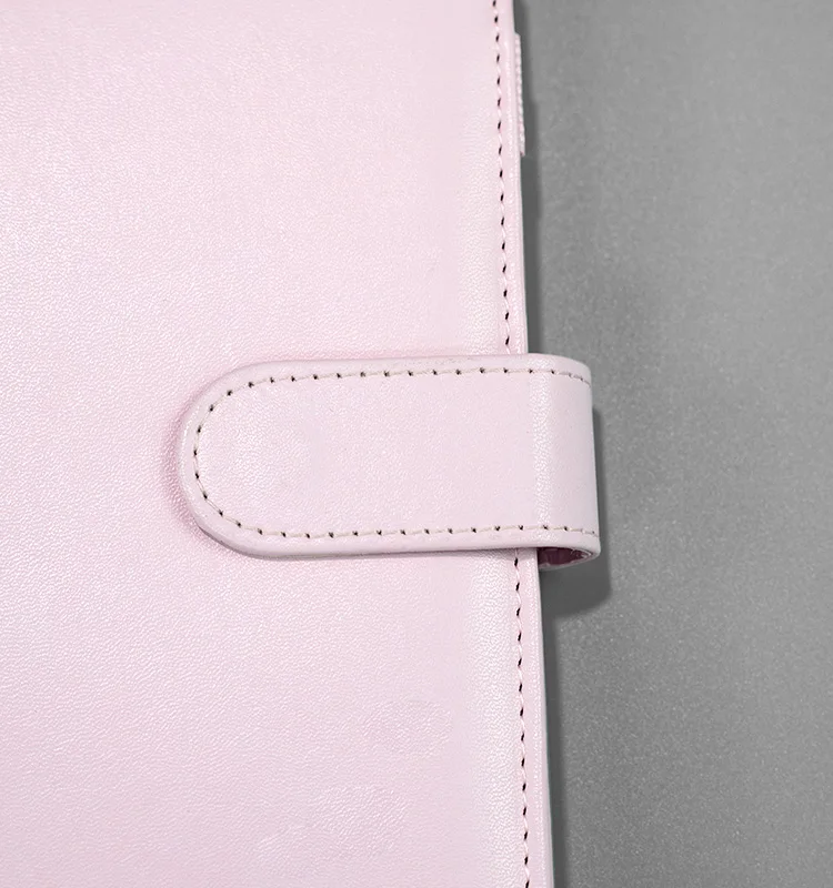 Macaron Color Personal Planner PU Leather Cover 6-Ring Locking Refillable with Strong Magnet Closure Budget Binder for School