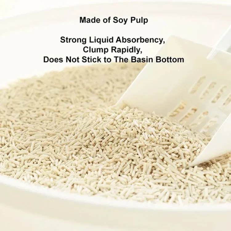 eco-friendly natural flushable Dust Free factory price coffee scented tofu cat litter 2mm 100% pure tofu cat litter
