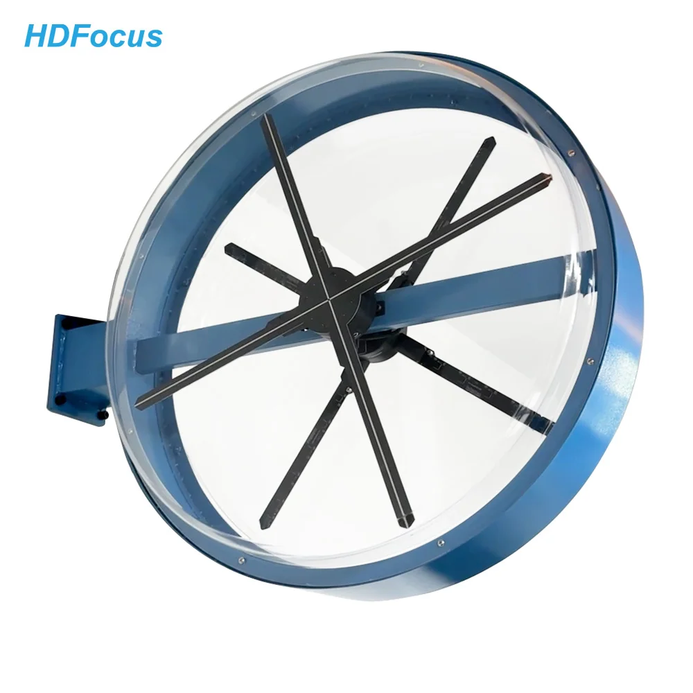 Holographic 3D Led Fan Dual Sides 3D Projector 65Cm Hologram Fan Outdoor Advertising Display 3D Holographic Fan For Exhibitoin
