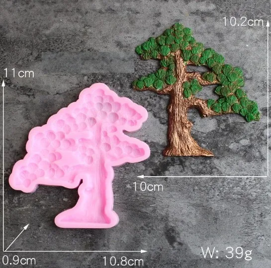 3D Tree Stump Shape Succulent Plant Flower Pot fondant Silicone Mold Gypsum Cement Fleshy Flower Bonsai DIY scented Candle Mould