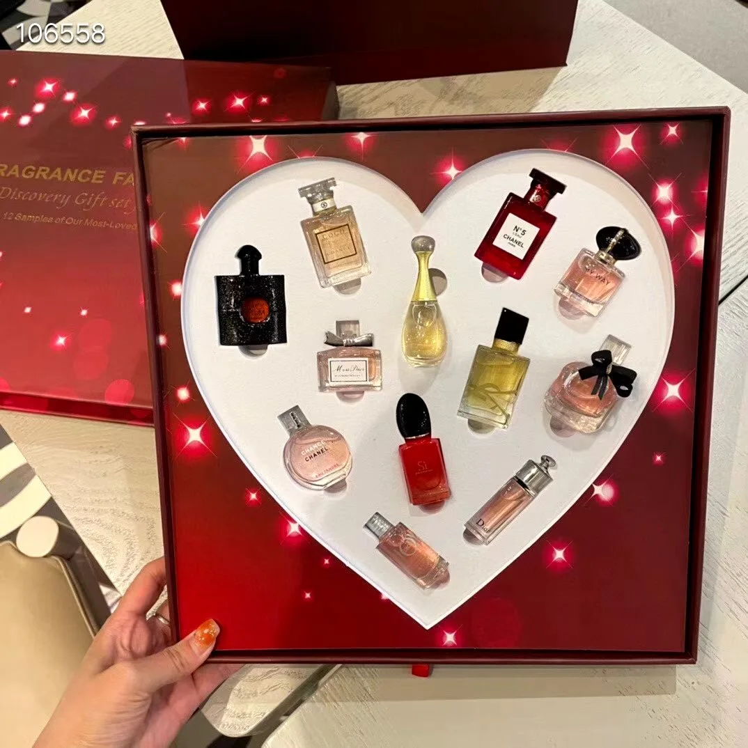 Wholesale 12 various scents brand perfume with luxury gift box and bag
