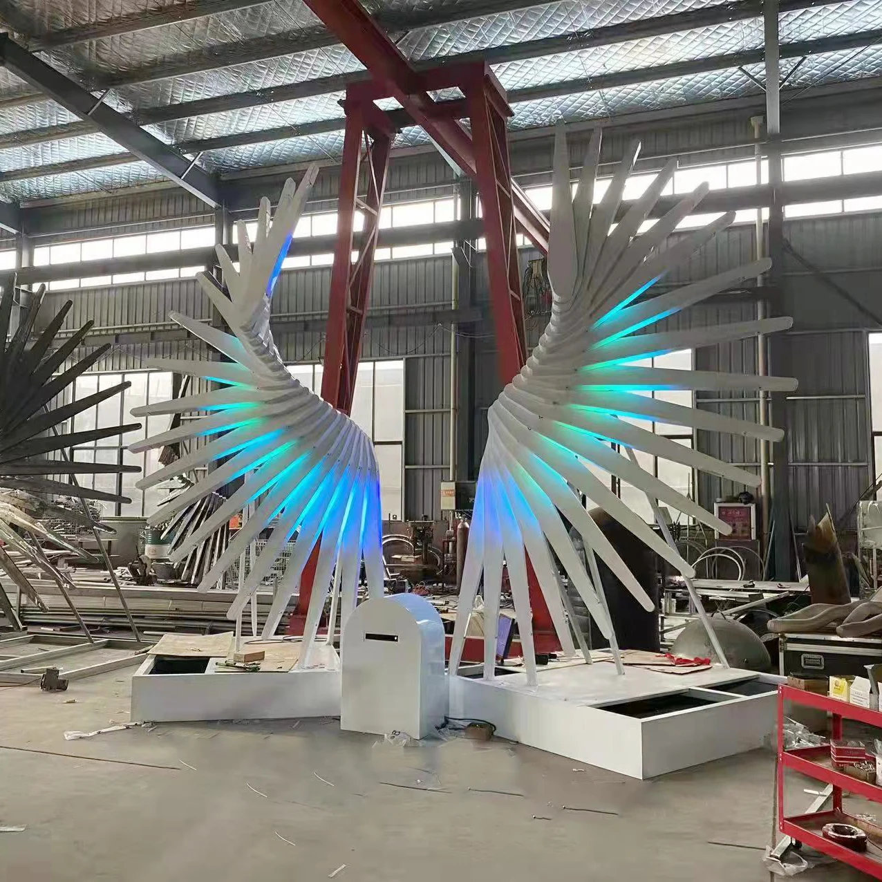 Support customized big angel wings/neon angel wings/led illuminate neon angel wings for sale