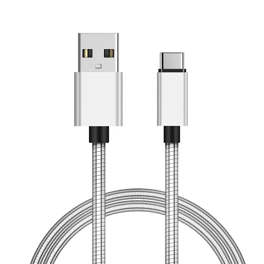 Лидер продаж металлическое пружинное Зарядное устройство USB для iPhone зарядный кабель индивидуальный Выдвижной USB-кабель Micro/Type c