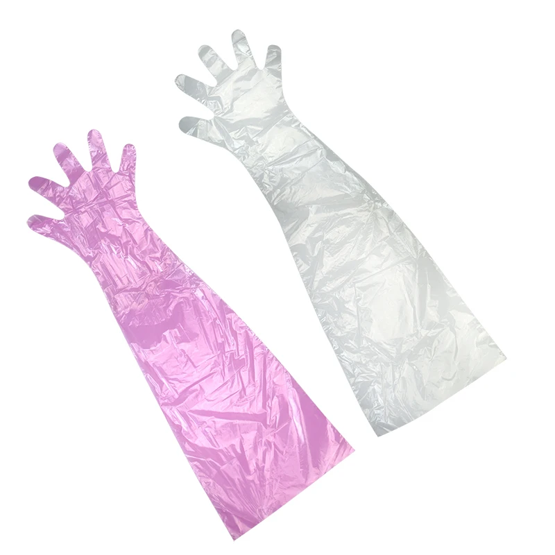 Durable Tools Elbow Length Long Plastic Gloves PE Disposable Gloves