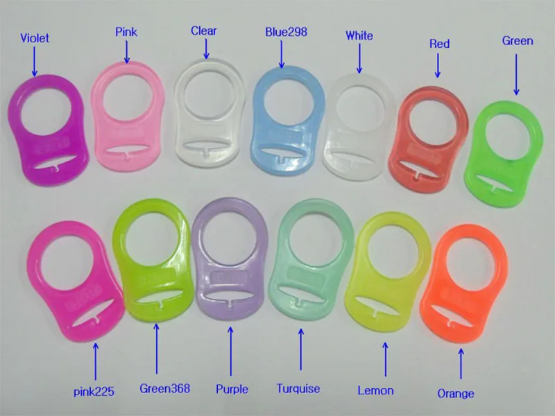 Cuten wholesale pacifier accessories  Made From Food Grade Silicone Baby Mam Pacifier Dummy Clip clear Adapter Ring