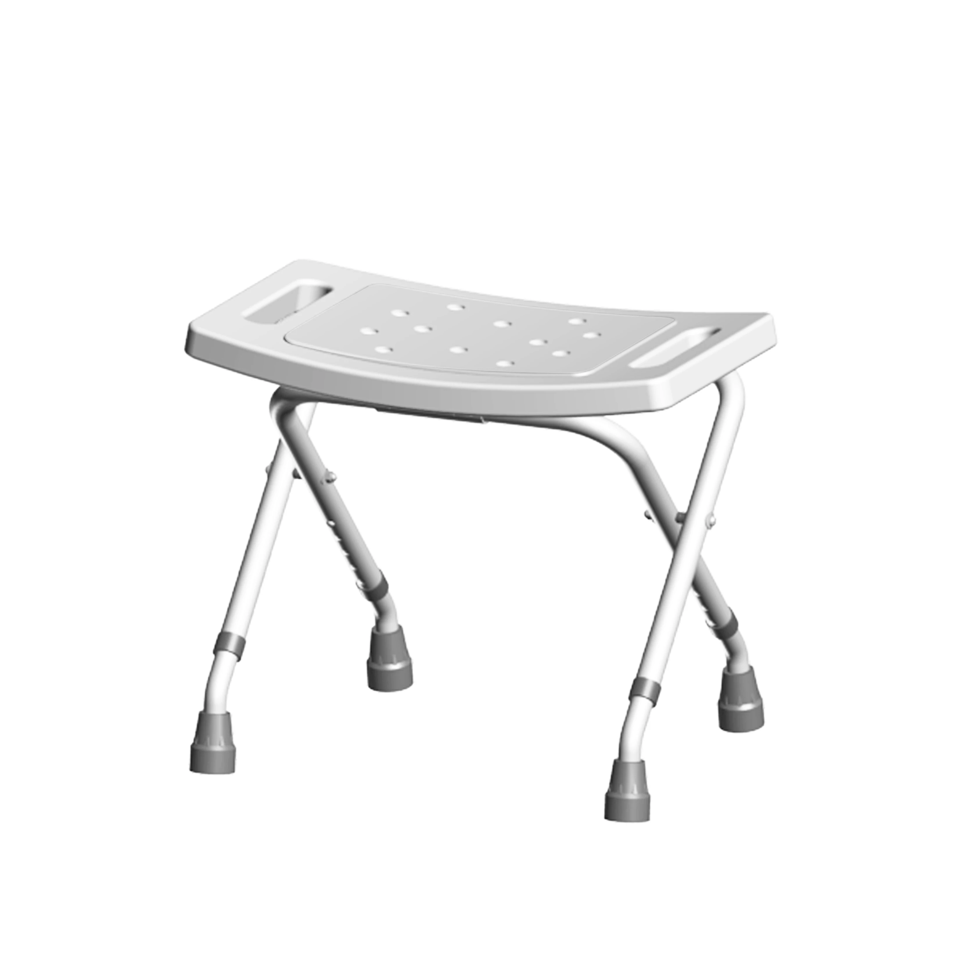 Aluminum Alloy Shower Chair Foldable Chair Used for Elderly Height Adjustable Lightweight Aluminium Construction Bath Stool