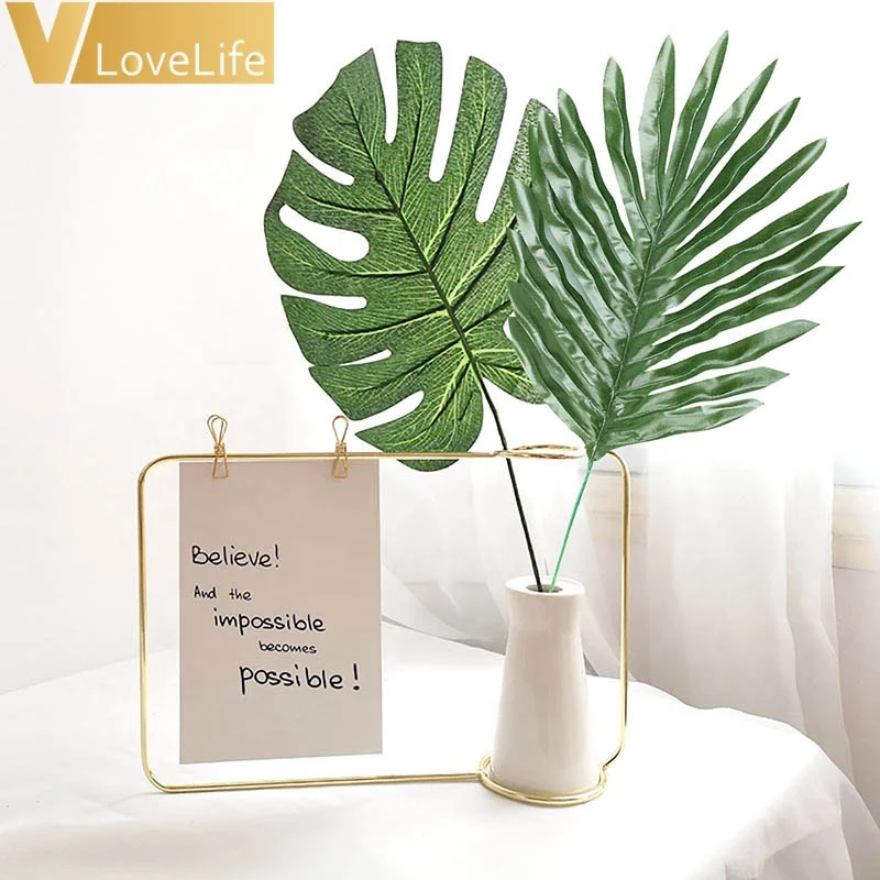 Vlovelife 1 шт. искусственных листьев искусственный искусственные листья тропической пальмы джунгли пляжные сандалии большой черепаха листьев для Декор для вечеринок ко дню рождения