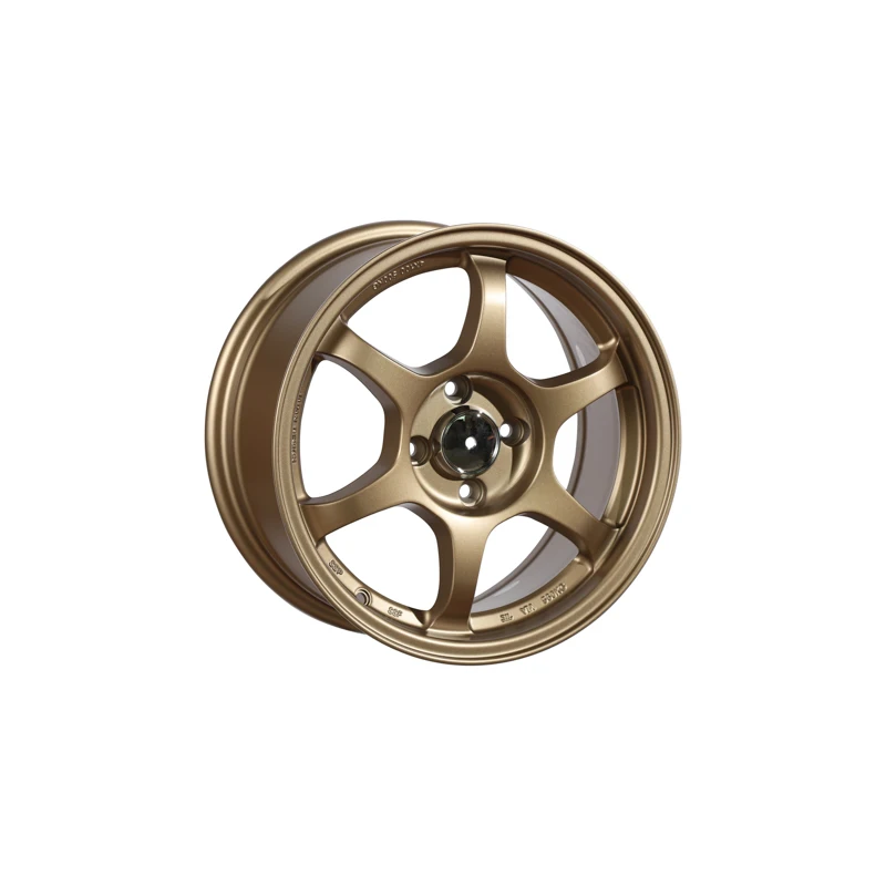 6084 15x7 16x7 15 16 Inch 4x100 4 Holes Aros De Carro Bright Black Spoke Wheels Rims Car Hub Wheel