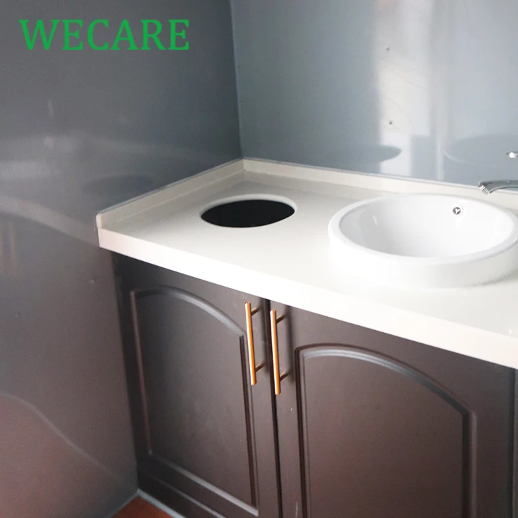 WECARE luxury portable restroom mobile porta potty outdoor toilet trailer and shower