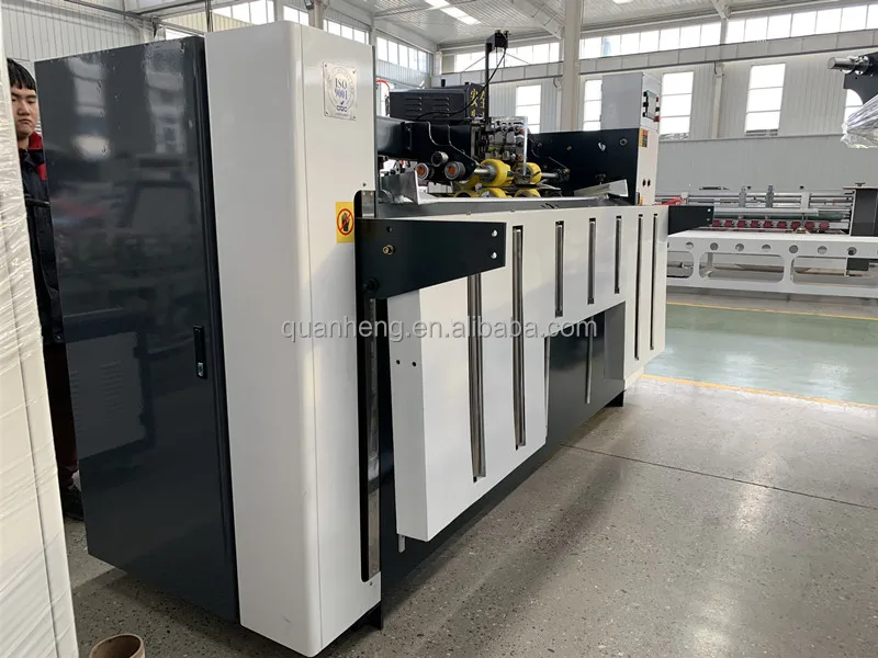 QH pack Semi - auto Carton Box Stitching Machine / carton box making machine