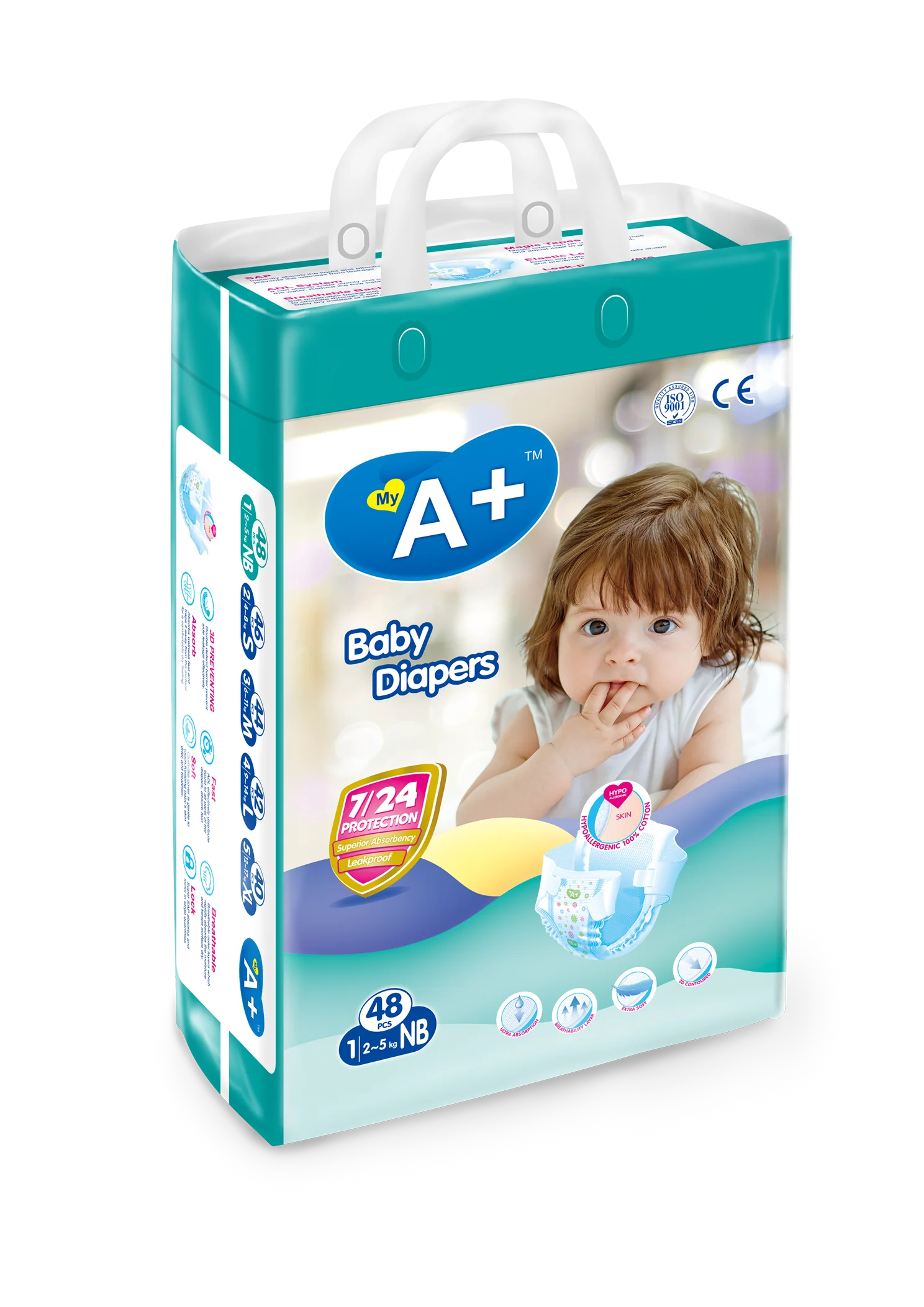 Wholesale baby diapers Soft Skin Organic Baby Bamboo Fiber Natural Disposable Baby Diaper