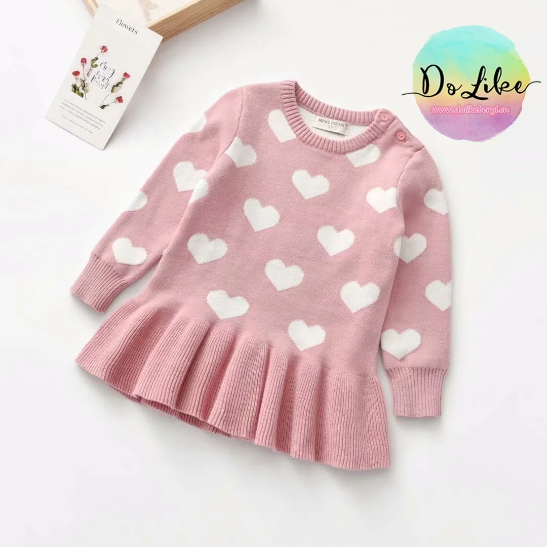 Baby girl handmade crocheted sweaters knitwear pullover sweater clothes tops for girls