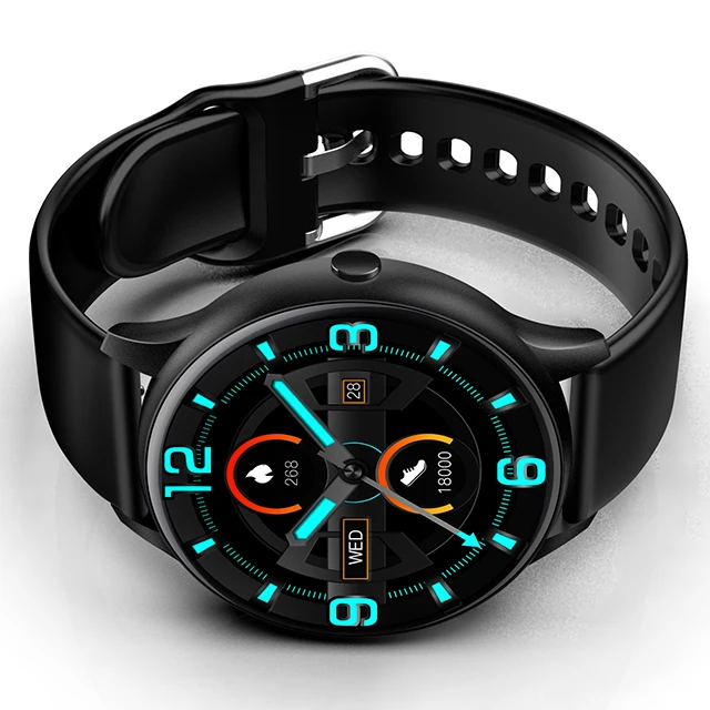 IP68 body temperature Smart Watch Sport Metal Round Case Heart Rate Sleep Monitor Waterproof Smartwatch