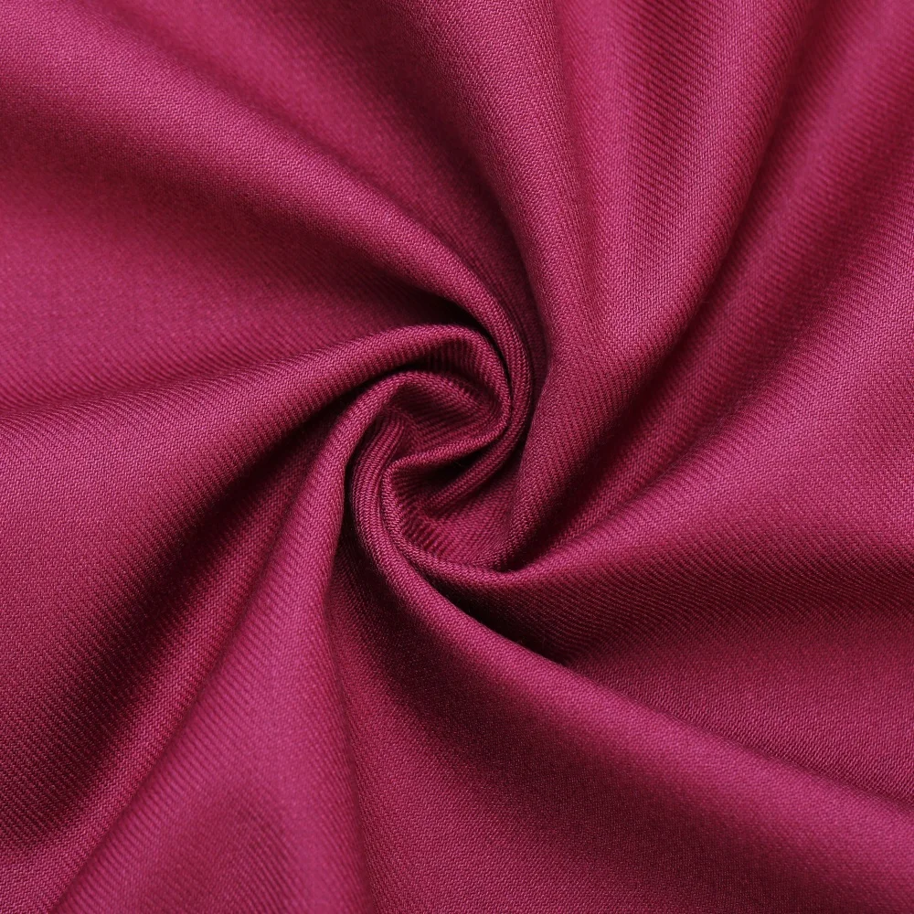 India Polyester Viscose Elastane Twill Fabric 58% Viscose 42% Polyester Woven Plain Style for Garment & Dress Use