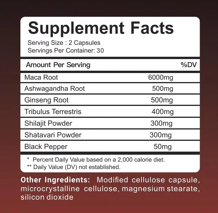 maca root  Capsules Supplement apsulesfor strong man power Suplements Popular Energy Provide Capsules man plus extra