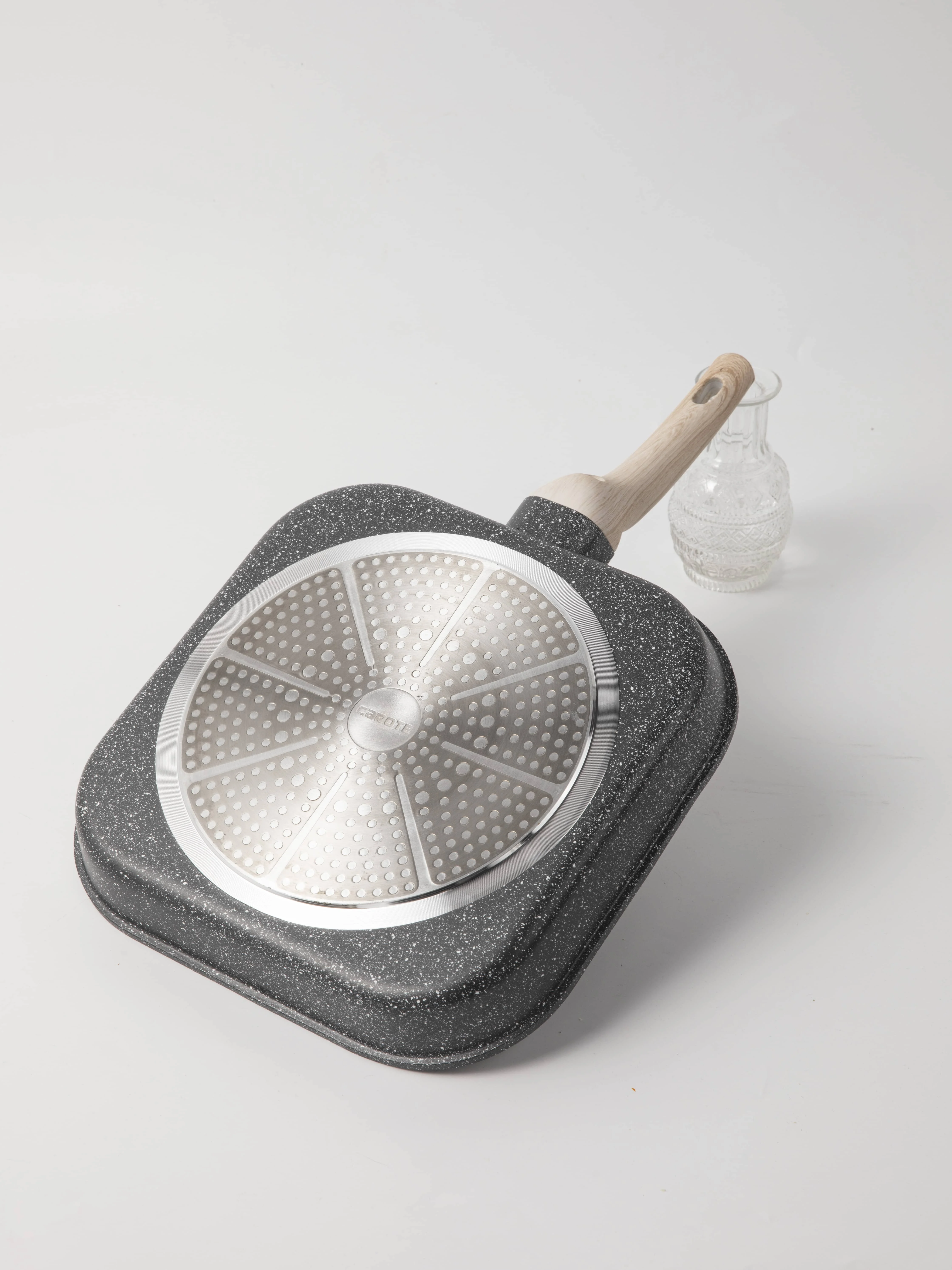 Carote grill pan 3 in 1 Griddle Happy Call pan 3 section divided Desinni Die Casting Grill Pan for stove