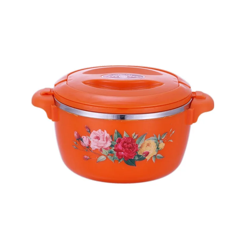 
3-5 pieces of multi colored food warmer casserole set with stainless steel interior and plastic exterior, custom color & design 