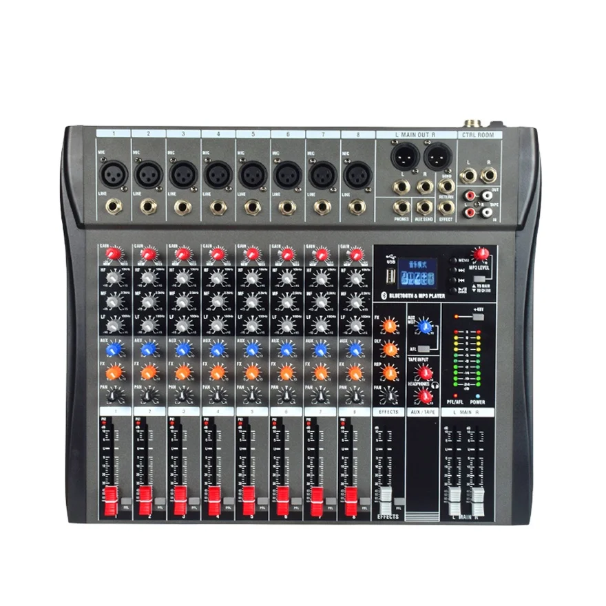 Digital dsp Effect Processor Mixing Console 48V Phanton power Supply DJ Audio Mixer/usb Mixing Console