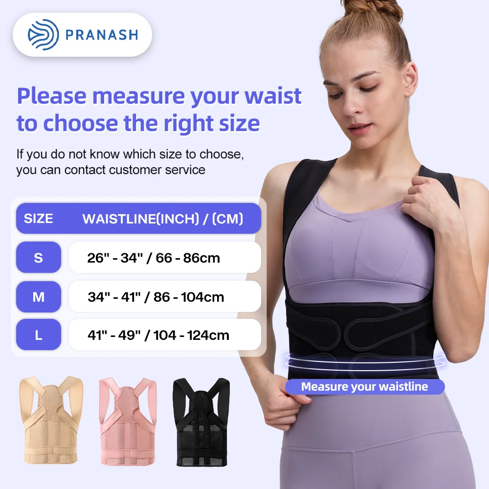 Hot Sale Adjustable Front Clavicle Straps Posture Corrector Back Brace for Pain Relief and Protection