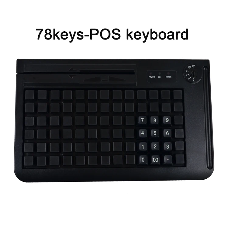 POS терминал кассовый аппарат 78 клавиш полностью программируемая usb pos клавиатура
