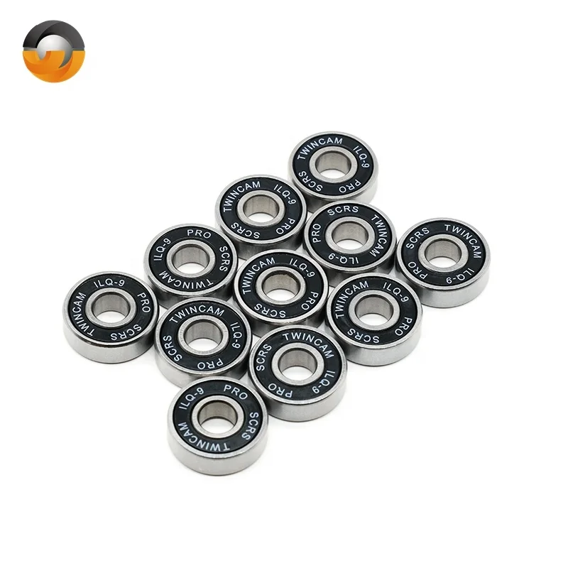 Good Quality Mini Wheels Bearing Skateboard 8x22x7mm 608RSIL Q9 Black Bearings Stainless Steel Skateboard Bearings