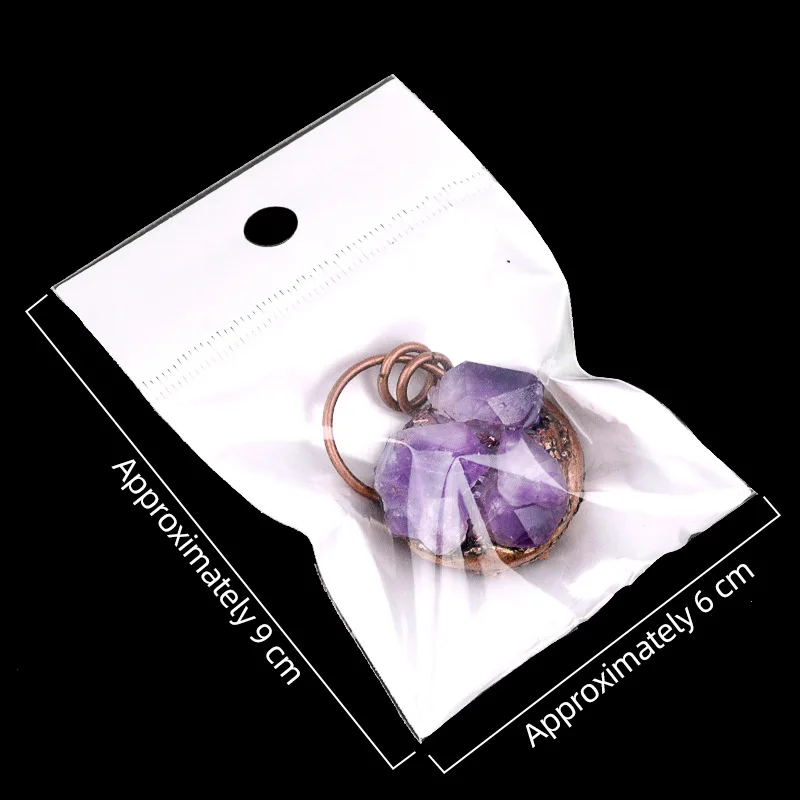Wholesale Vintage Copper Jewelry Irregular Cut Amethyst Natural Stone Pendant DIY Jewelry Vintage Style Jewelry