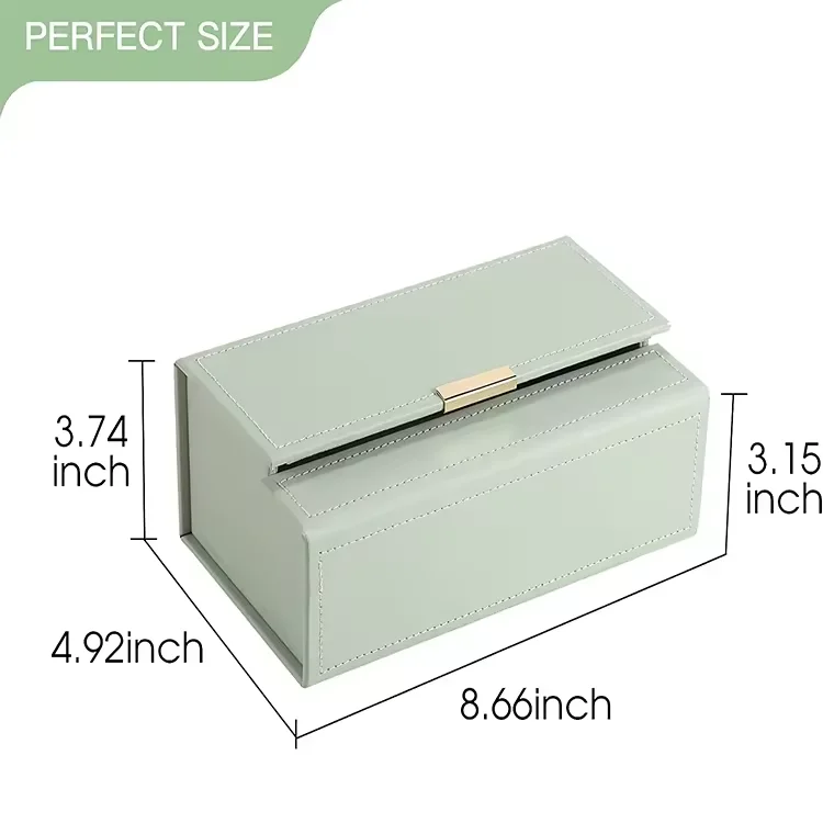 PU Leather Tissue Case Table Tissue Holder Magnet Tissue Box
