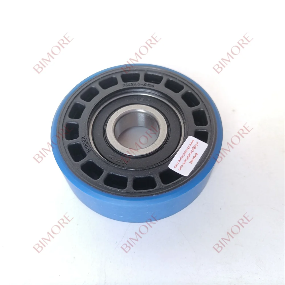 Bimore Escalator step roller OD75mm Thickness 23.5mm Bearing 6204RS Escalator Parts
