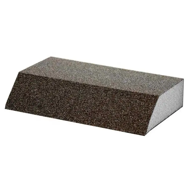 High density aluminum oxide wet dry sanding sponge block flexible abrasive sanding block angled drywall